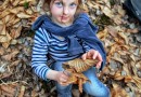 Fille au feuilles